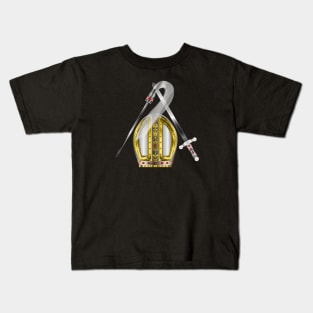 Orisha Obatala Papal Hat Silver Sword and Whisk Kids T-Shirt